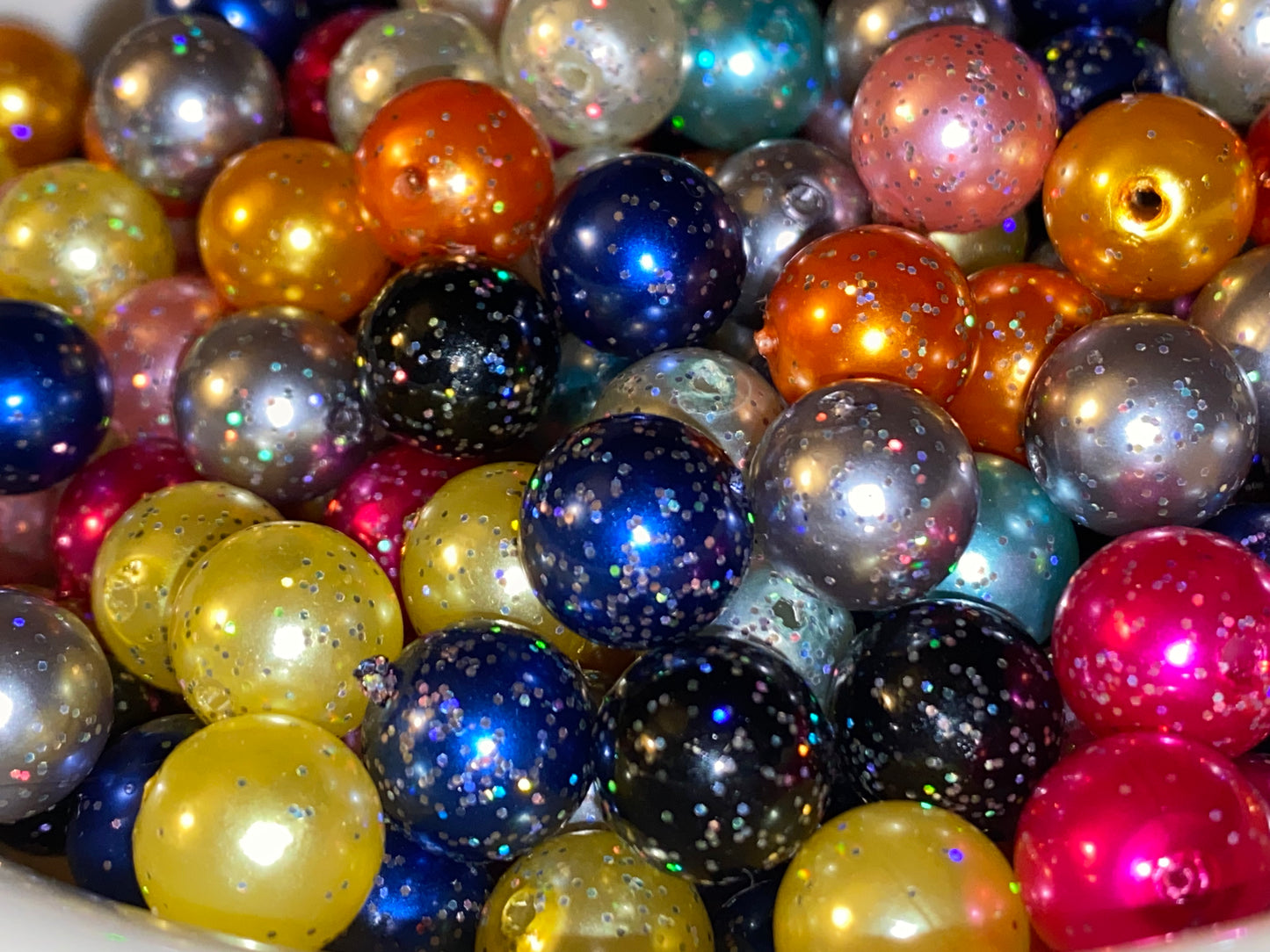 12mm glitter pearl beads