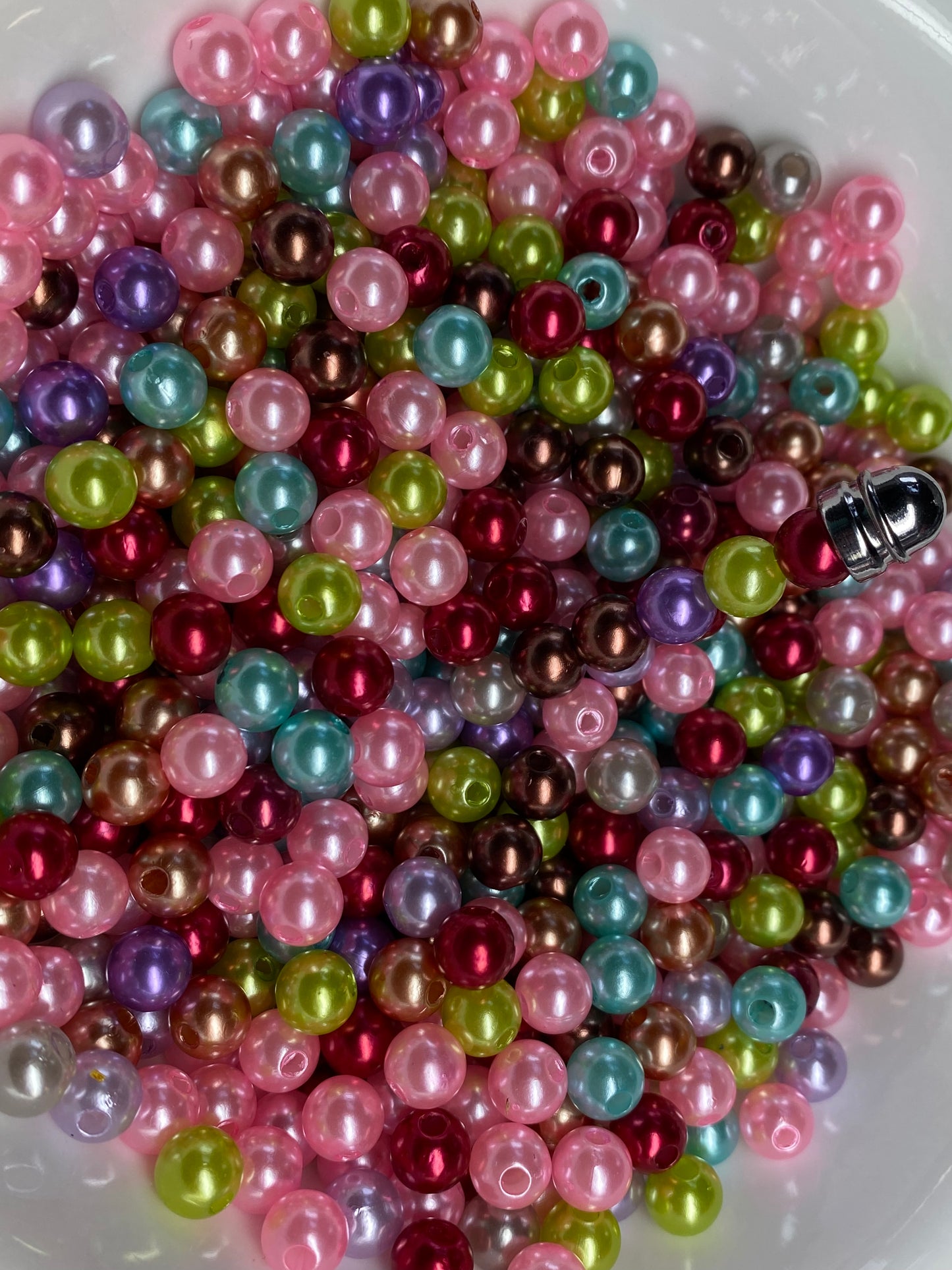 8mm faux pearl beads