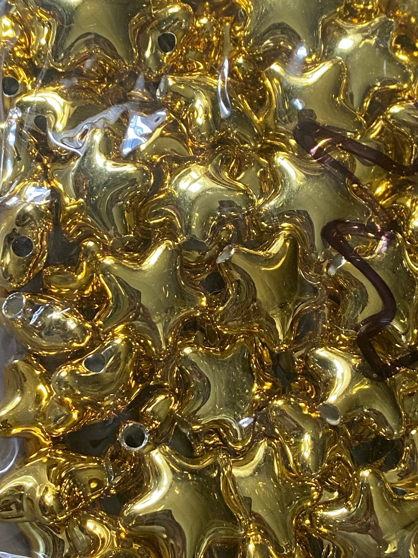 Metallic gold color stars