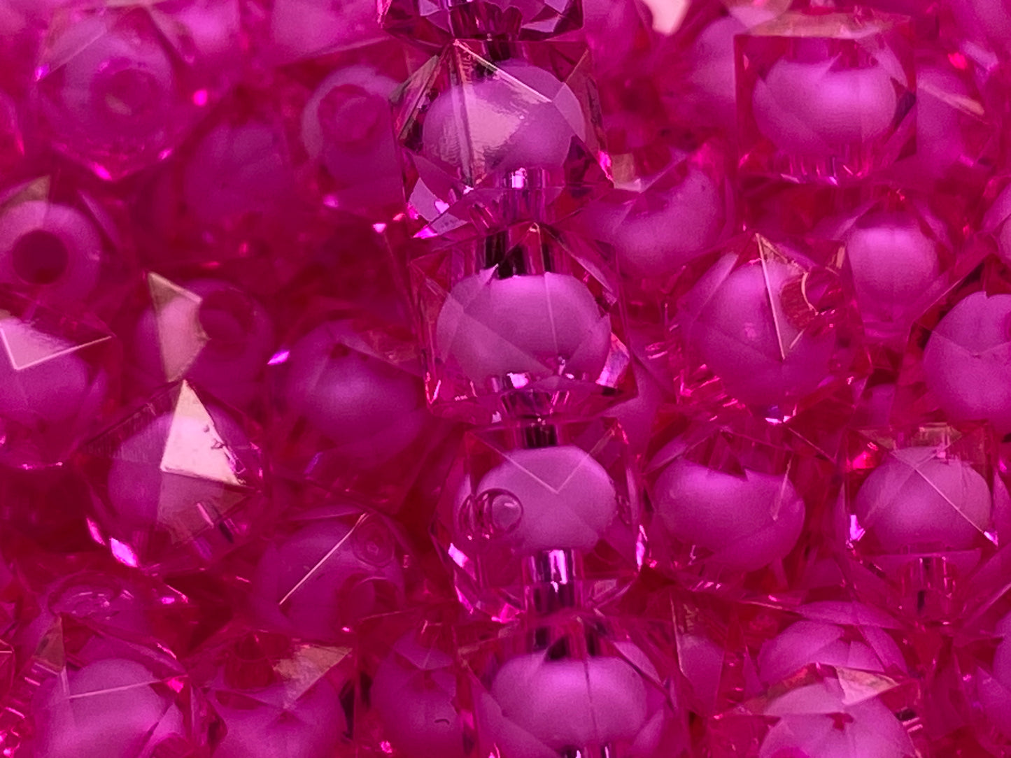 8mm hex gem beads