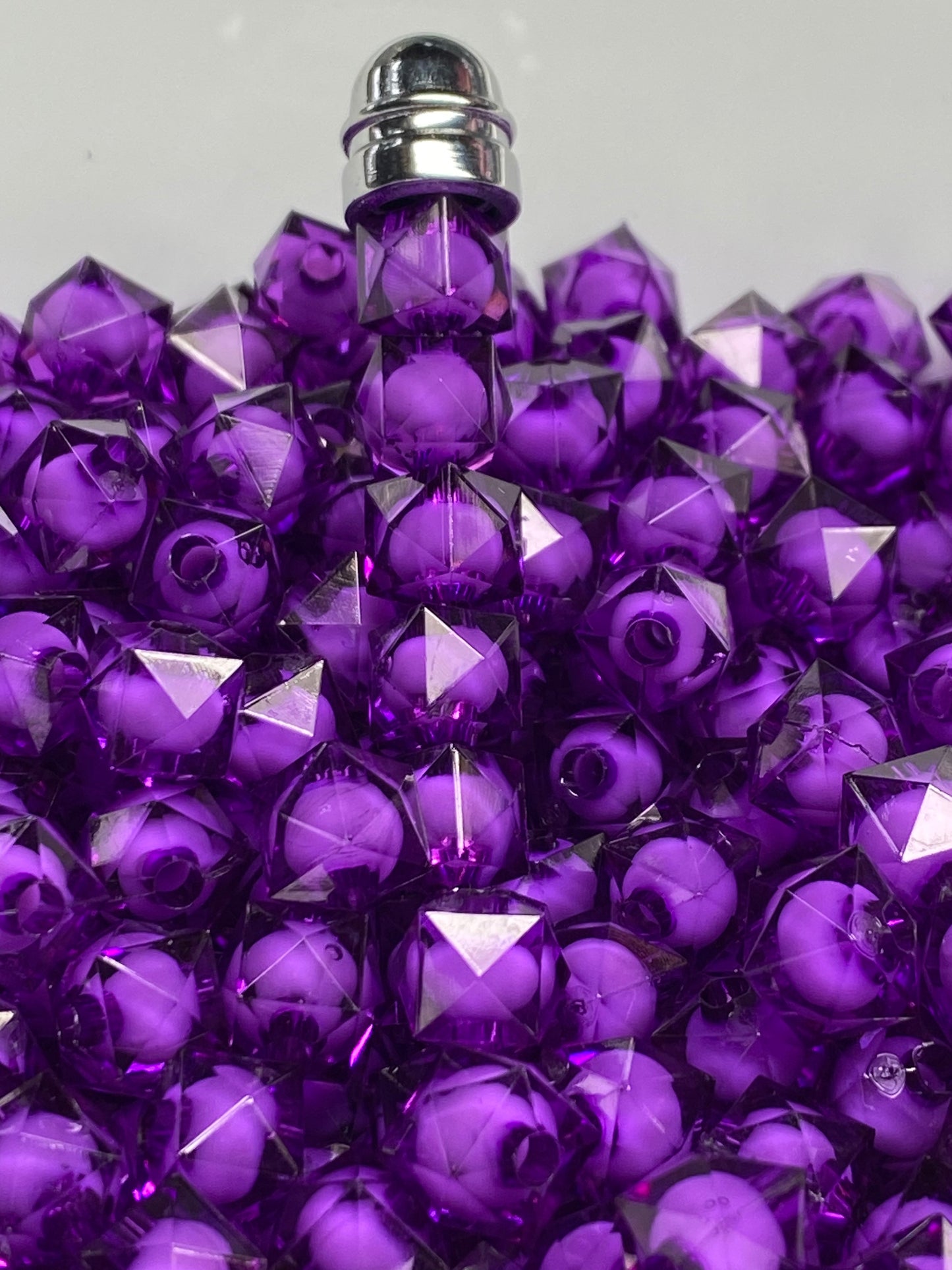 8mm hex gem beads