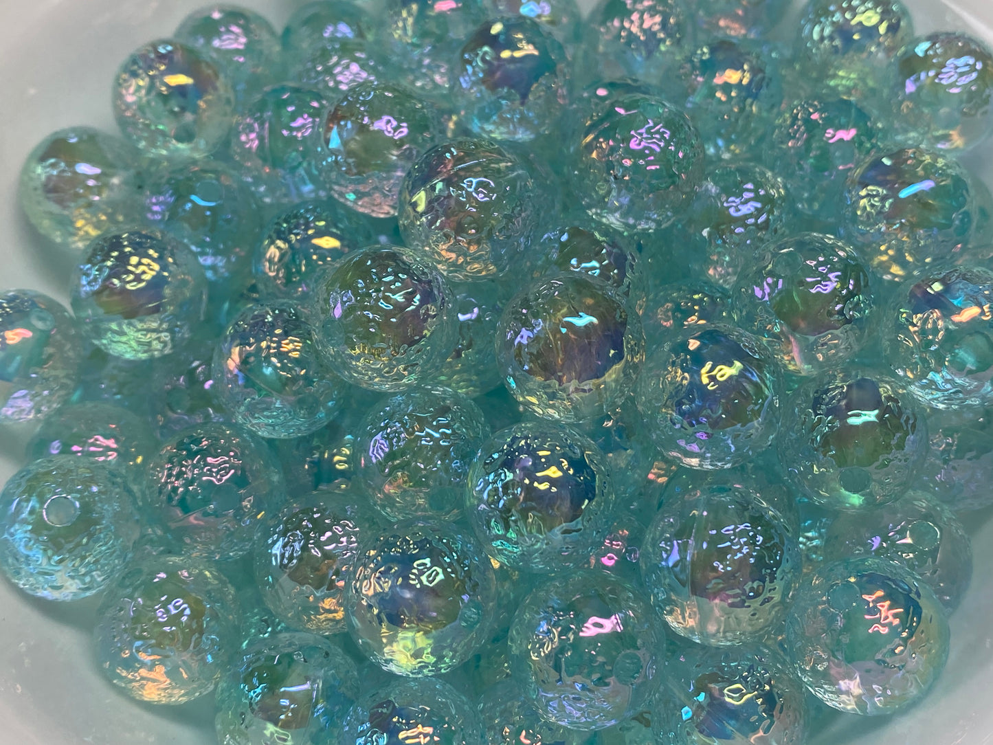 16mm ice blue beads