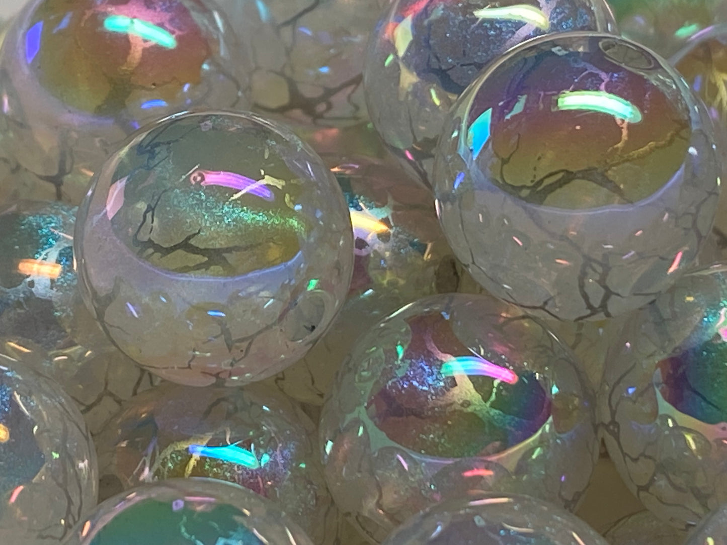16mm white galaxy with veins of silver