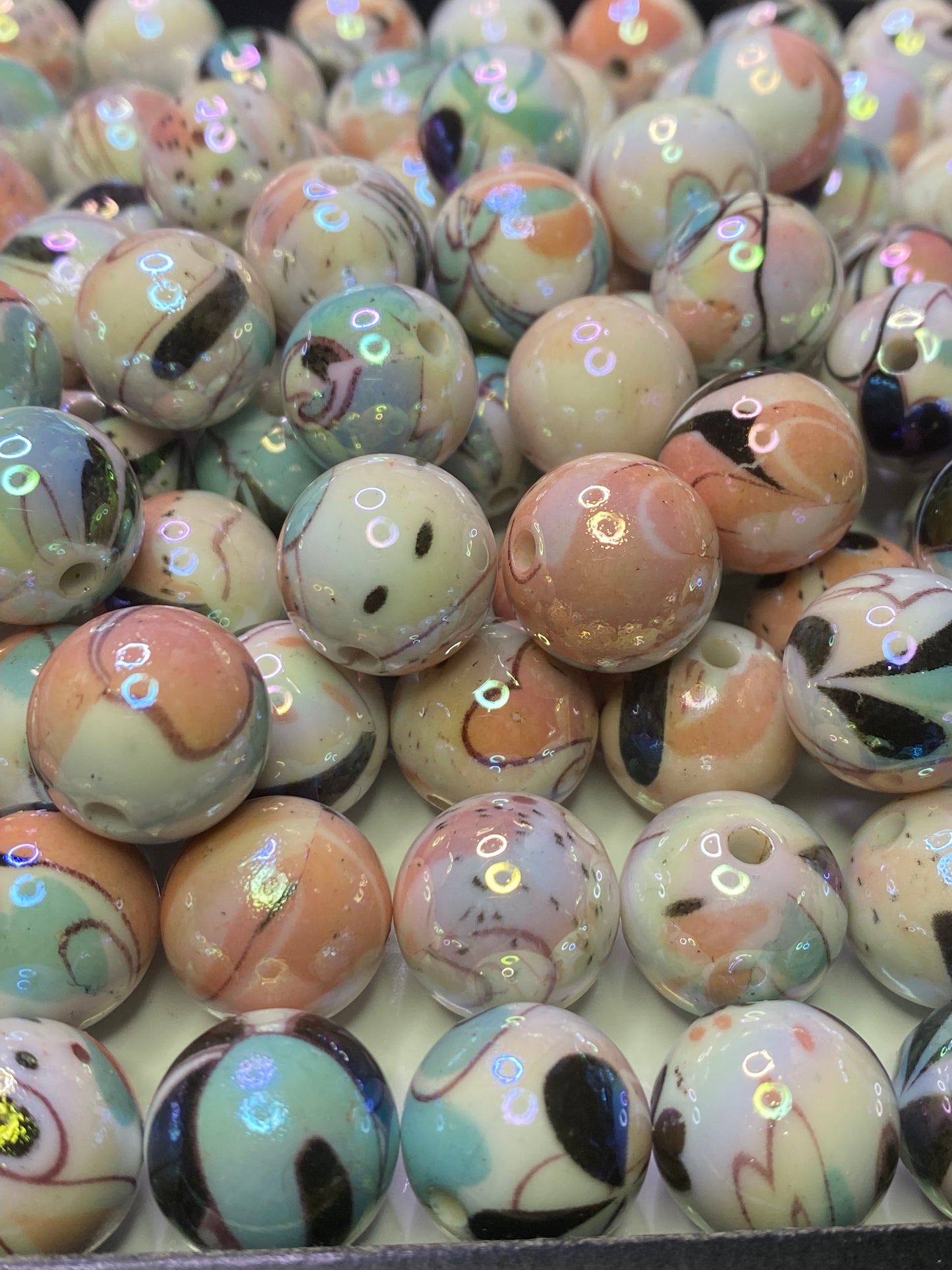 Traditional Asian watercolor glossy coating