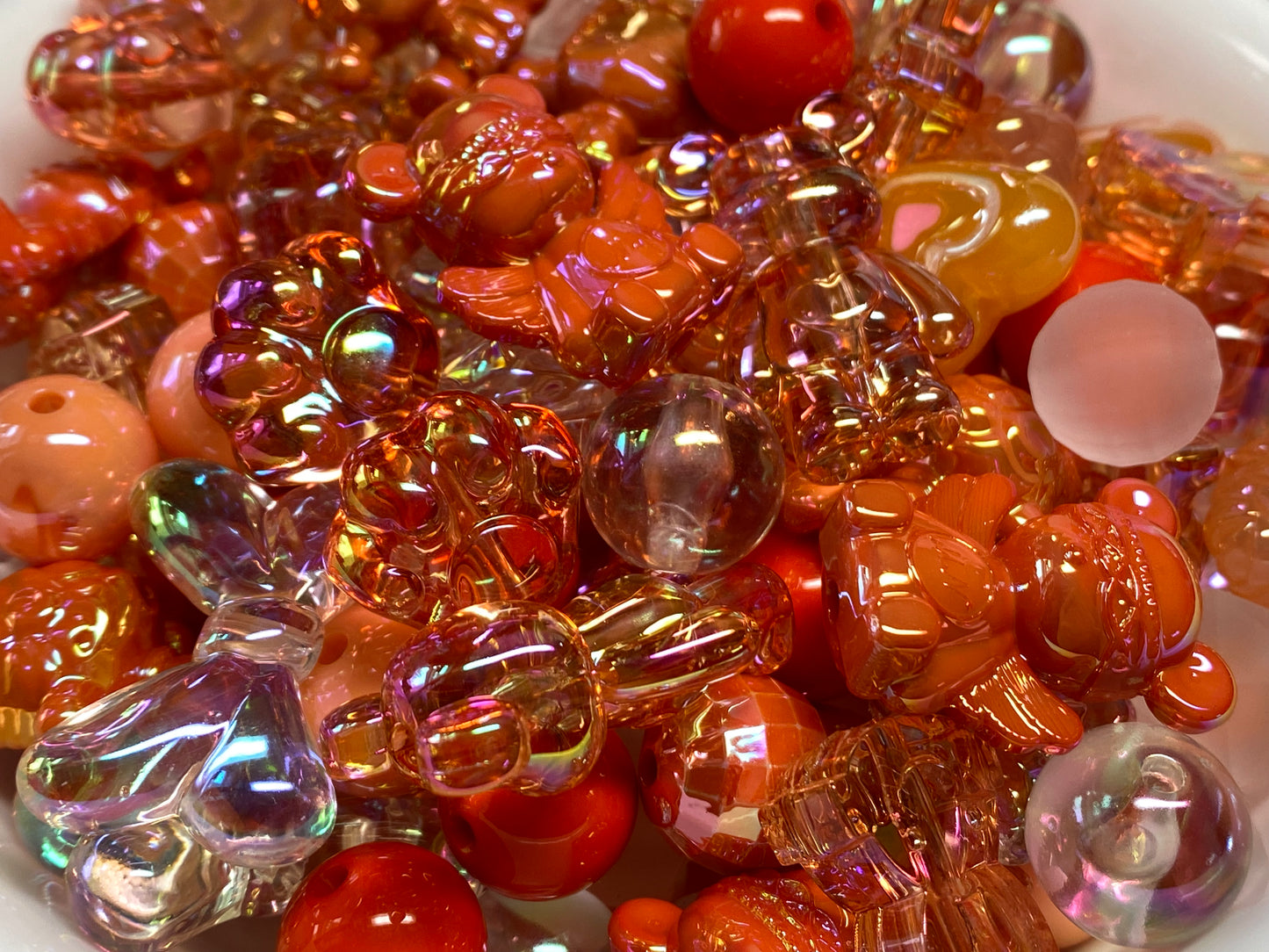 Orange bead mix