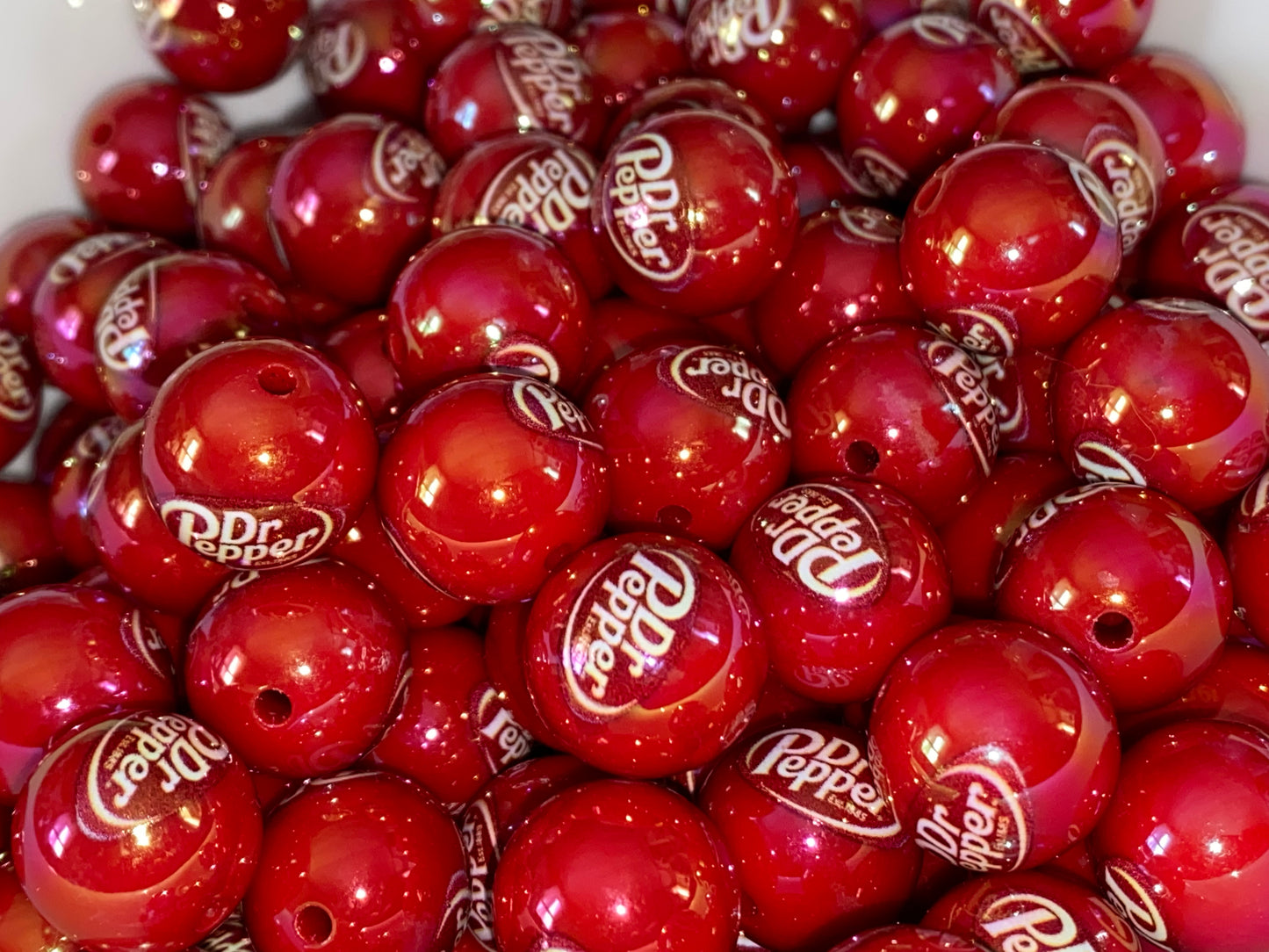 16mm Dr. Pepper bead