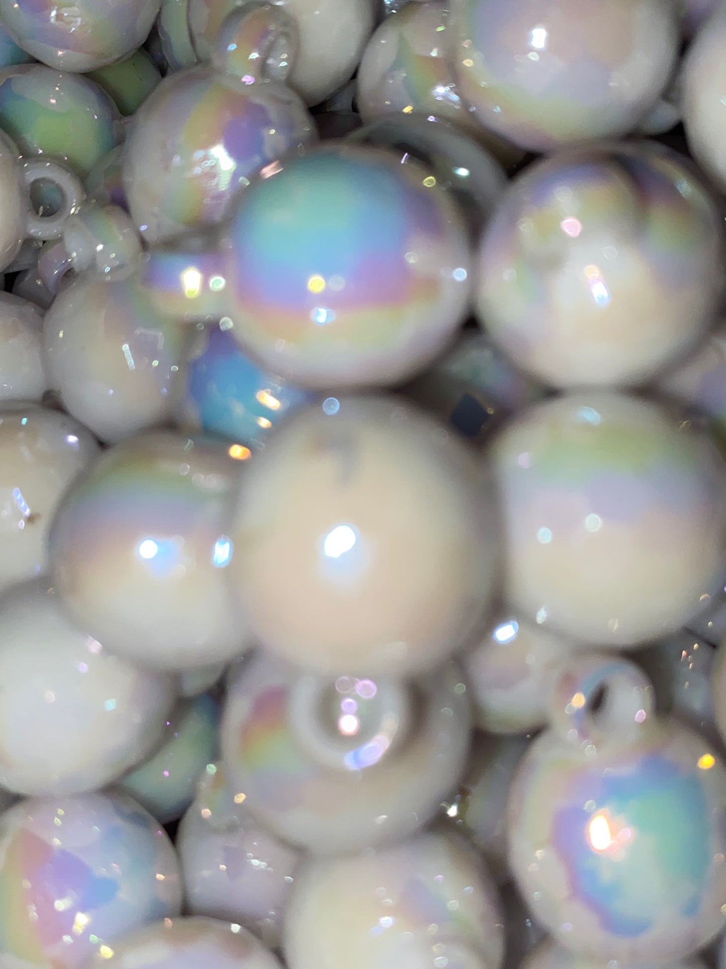 16mm ab coated disco pendant beads