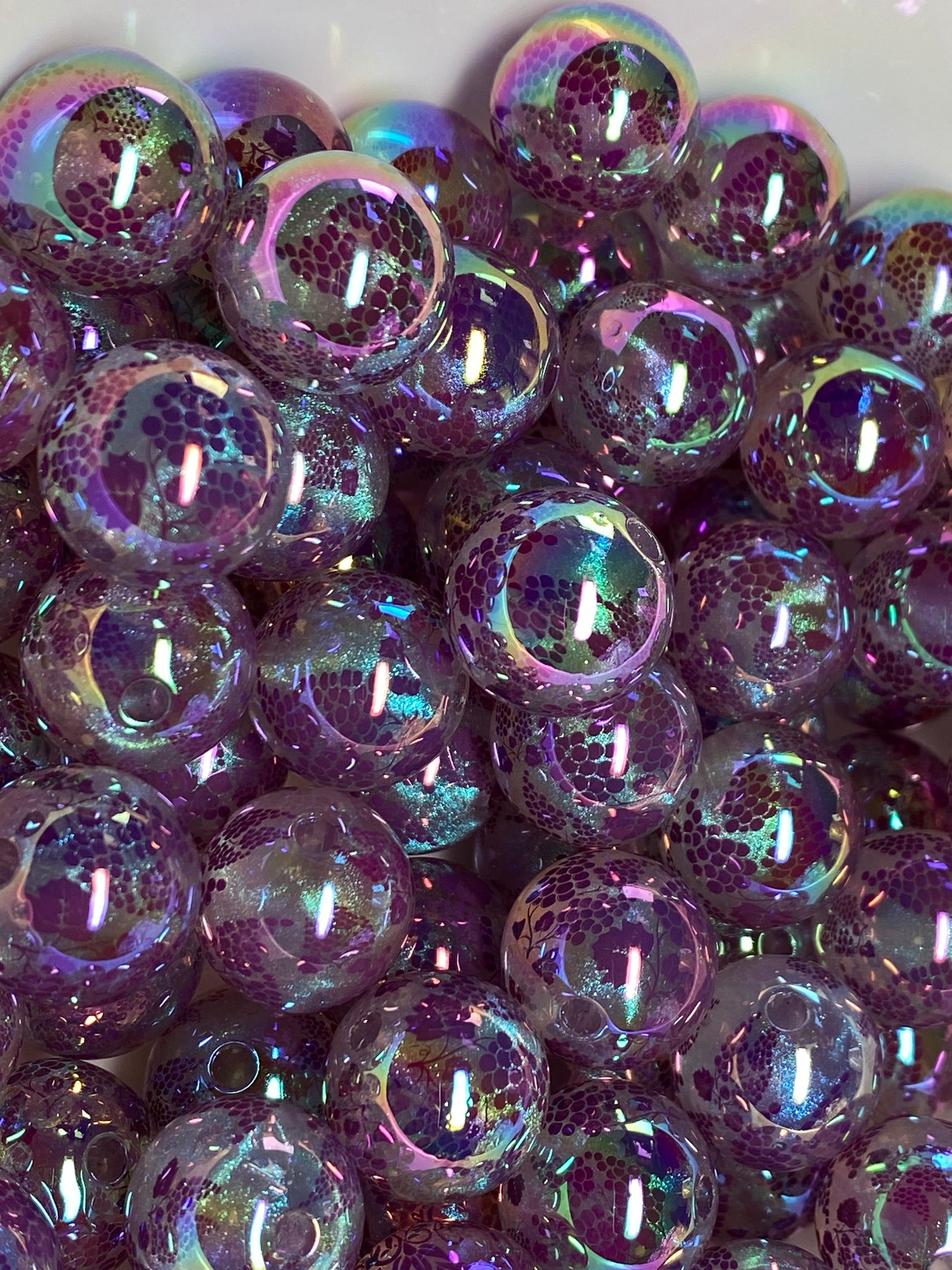 16mm purple grape beads