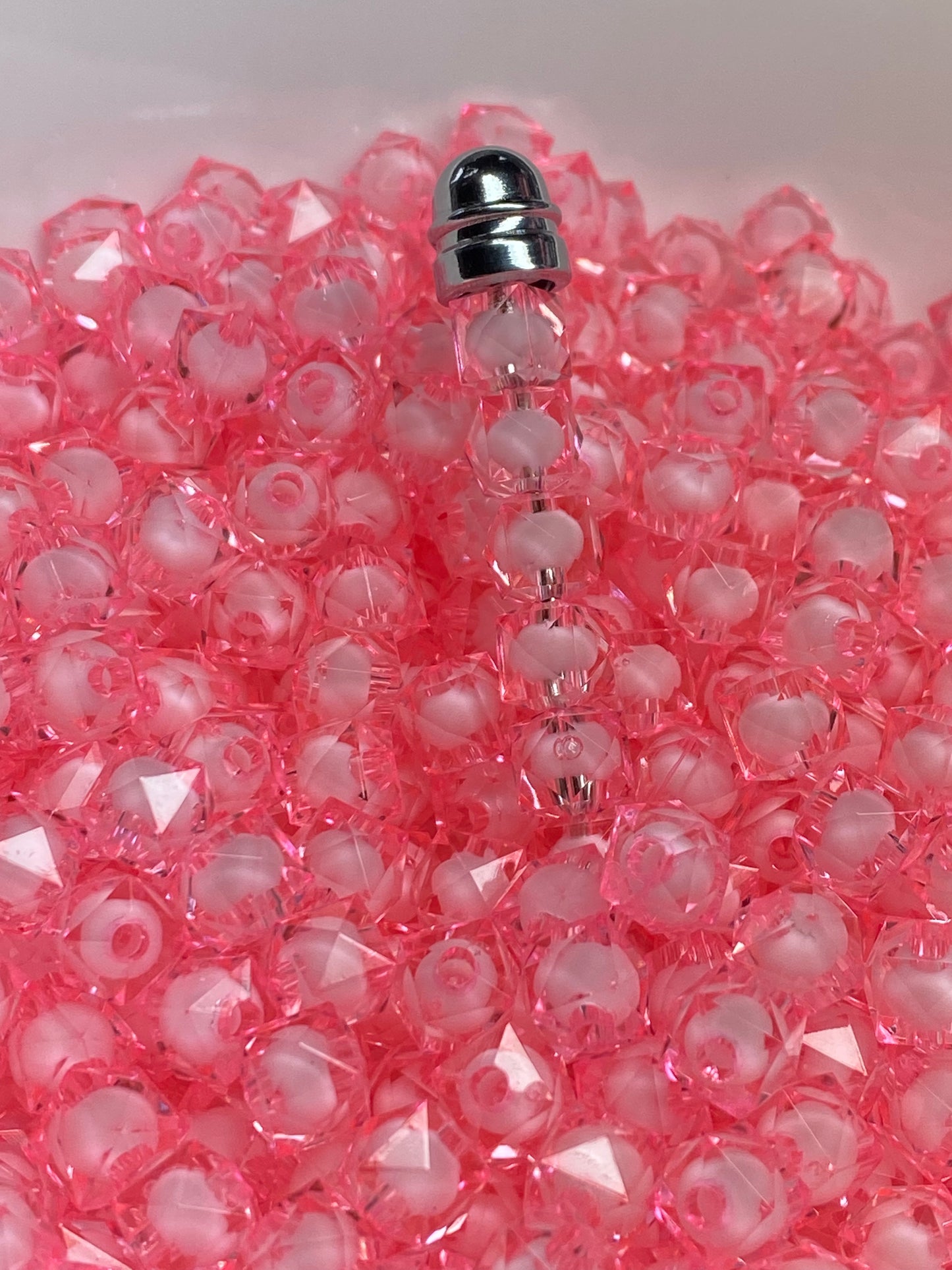 8mm hex gem beads