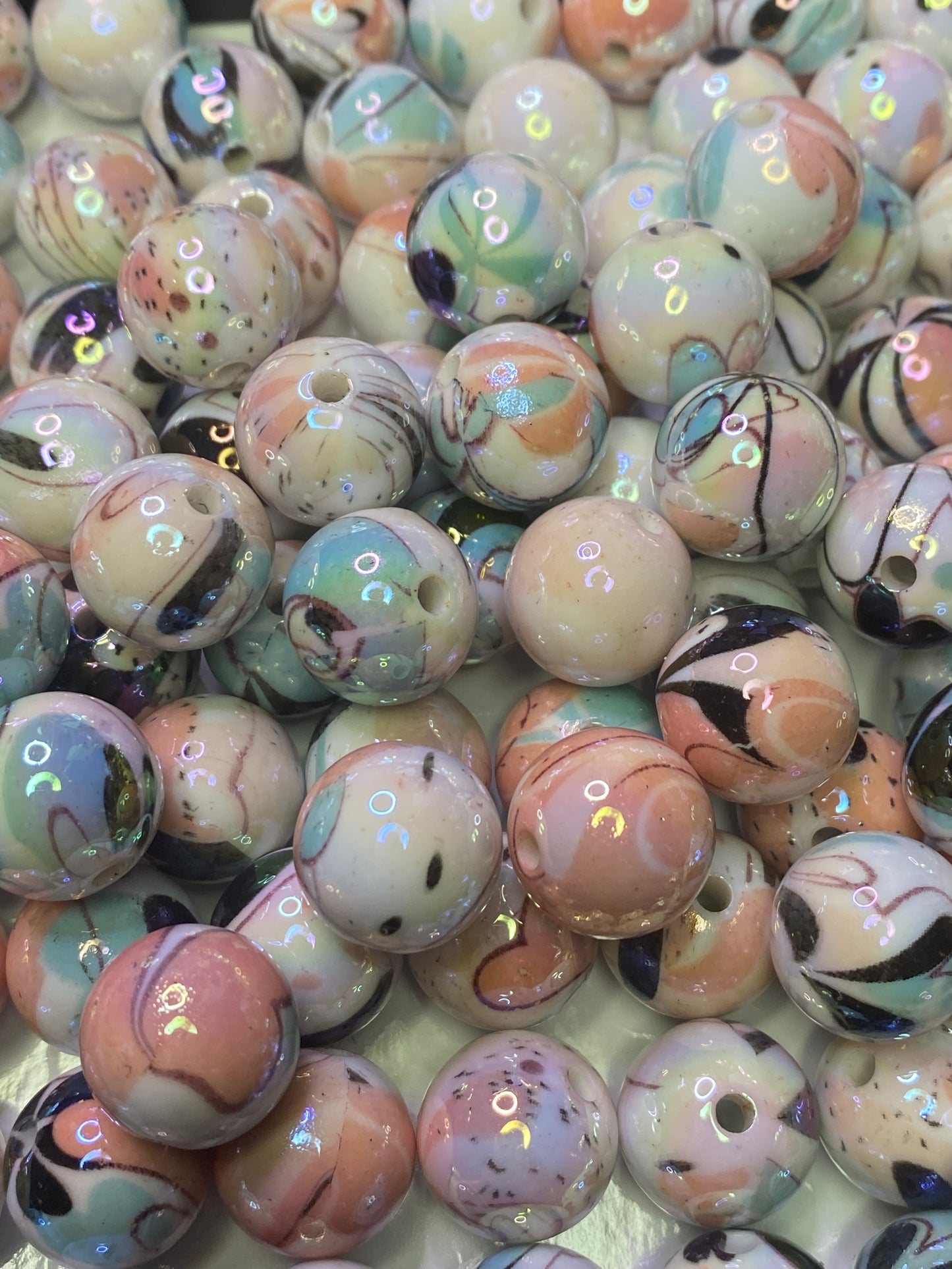 Traditional Asian watercolor glossy coating