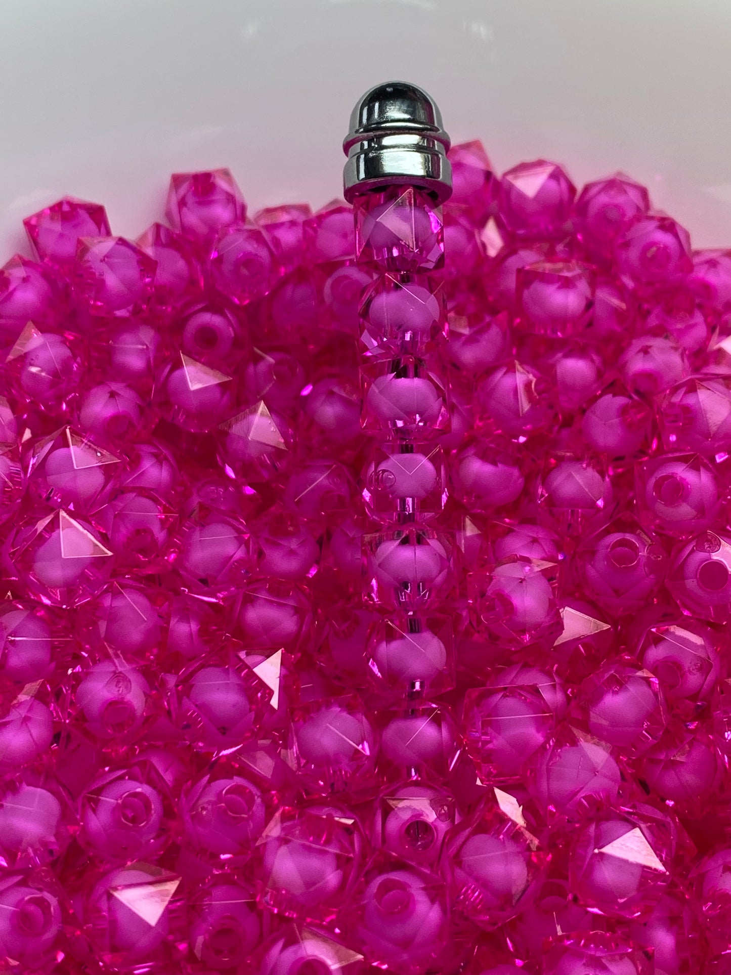 8mm hex gem beads