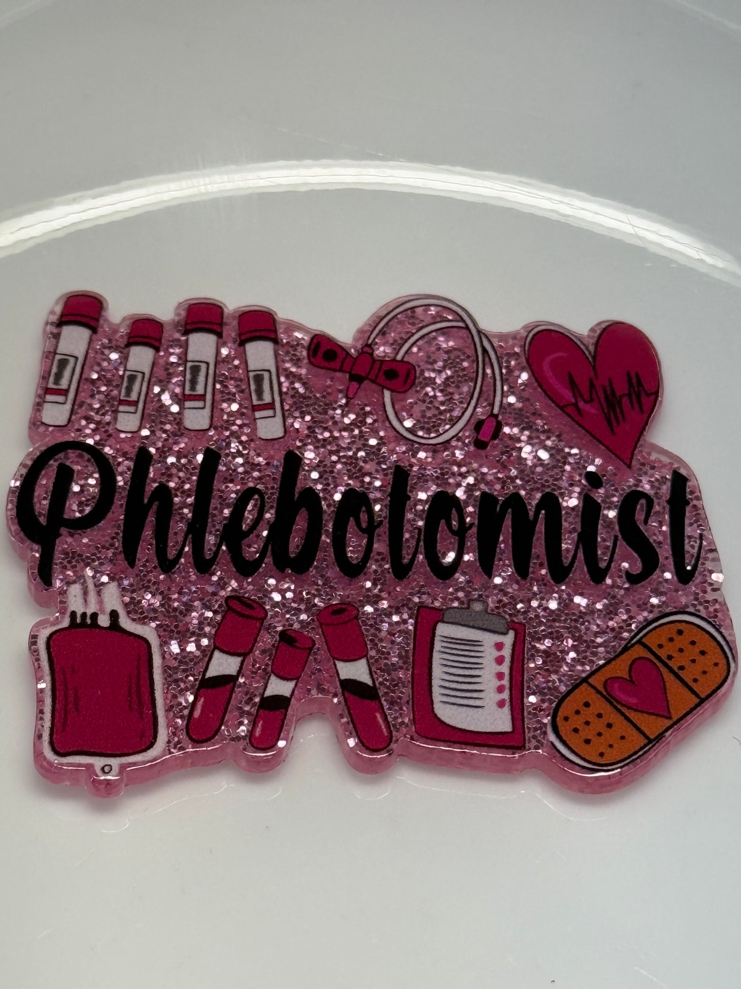 badge reel glitter acrylics new 12/22/25, 12/27/25, 1/2/26