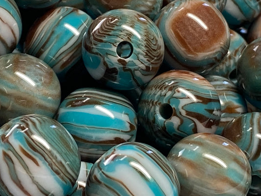 16mm country roads marbled beads