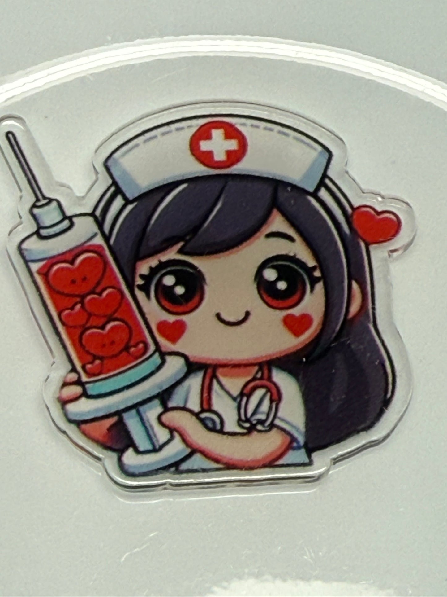 badge reel glitter acrylics new 12/22/25, 12/27/25, 1/2/26