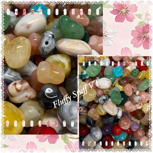8mm-16mm faux stone beads