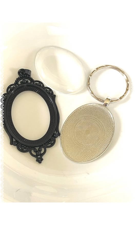 40mm cameo metal housing with glass for DIY