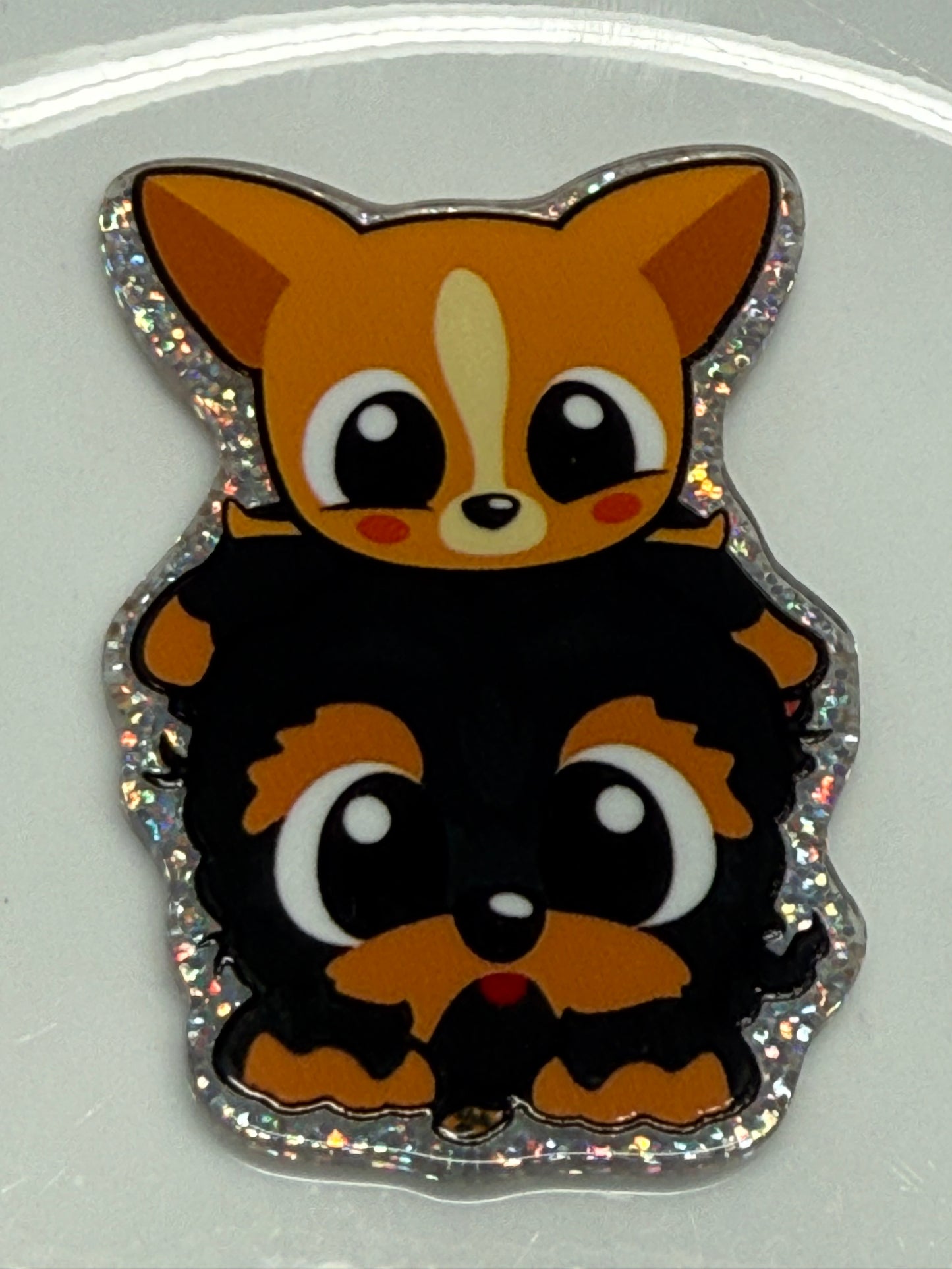 badge reel glitter acrylics new 12/22/25, 12/27/25, 1/2/26