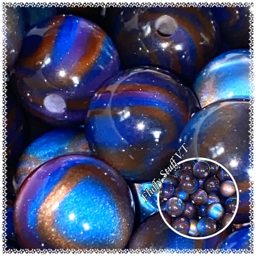 16mm deep ocean resin tiger eye bead.