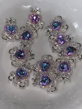 Beautiful princess carriage large rhinestone metal beads