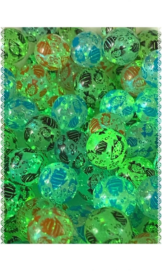 16mm aquarium lumi beads. Glow in the dark