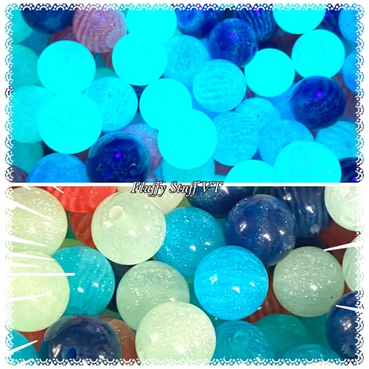 16mm red, white, and blue glow/sky lumi galaxy bead.