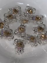 Beautiful princess carriage large rhinestone metal beads