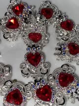 Beautiful princess carriage large rhinestone metal beads