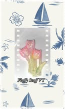 48mm lumi glitter tulips flat back charms.