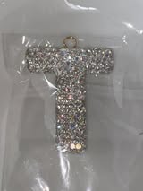 25mm AB glass rhinestone top quality letter pendant