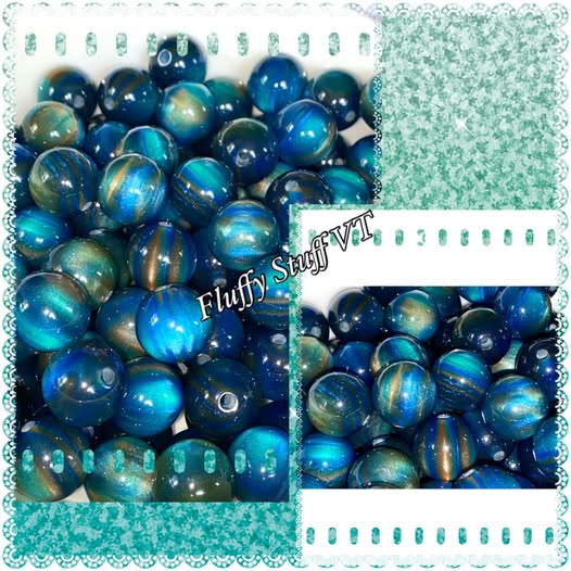 16mm deep water resin tiger eye bead.