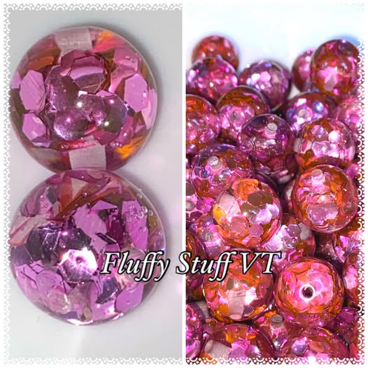 16mm flash glitter beads.