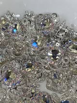 Beautiful princess carriage large rhinestone metal beads