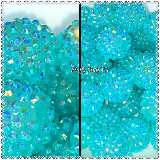 18mm aqua ab acrylic rhinestone beads