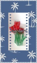 48mm lumi glitter tulips flat back charms.