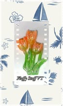 48mm lumi glitter tulips flat back charms.