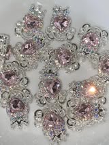 Beautiful princess carriage large rhinestone metal beads