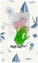 48mm lumi glitter tulips flat back charms.