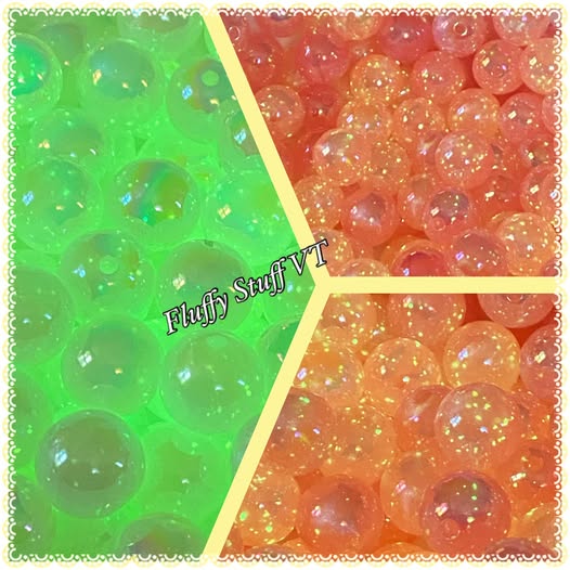 16mm glow in the dark/sky luminous beads