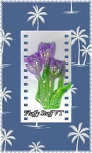 48mm lumi glitter tulips flat back charms.