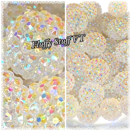 20mm ab clear rhinestone bead