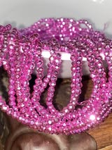 4mm hex cut chromed glass beads. Absolutely show stopping