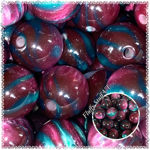 16mm joker purple resin tiger eye bead