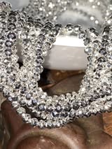 4mm hex cut chromed glass beads. Absolutely show stopping