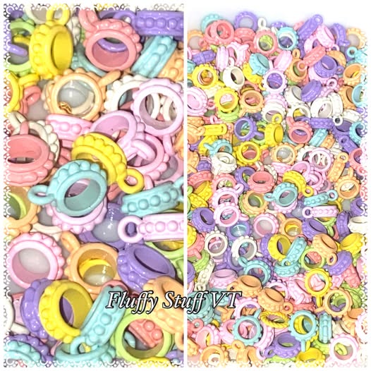 7mm pastel metal bail beads.