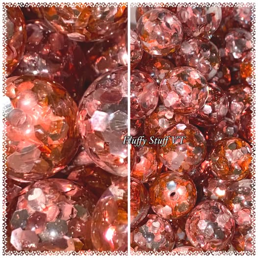 16mm flash glitter beads.