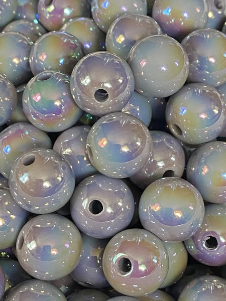 Basic gray uv coated bead