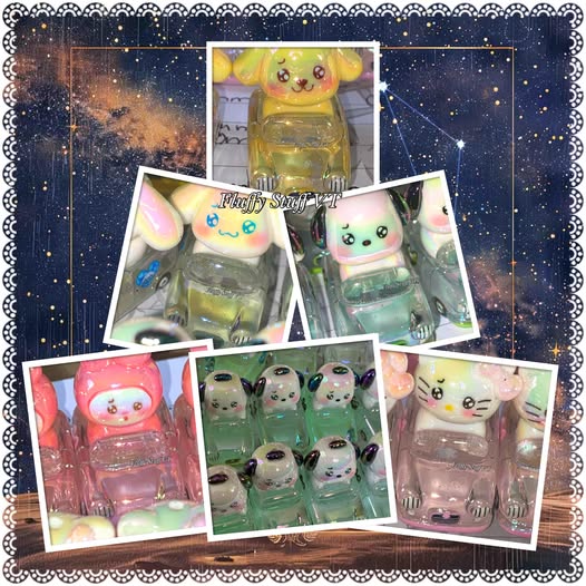 35mm Sanrio character in glow in the dark cars.