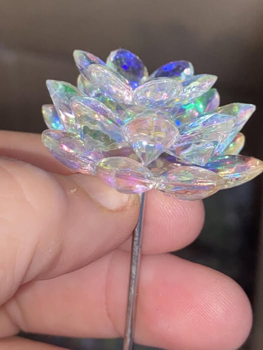 tri level lotus flower petal beads