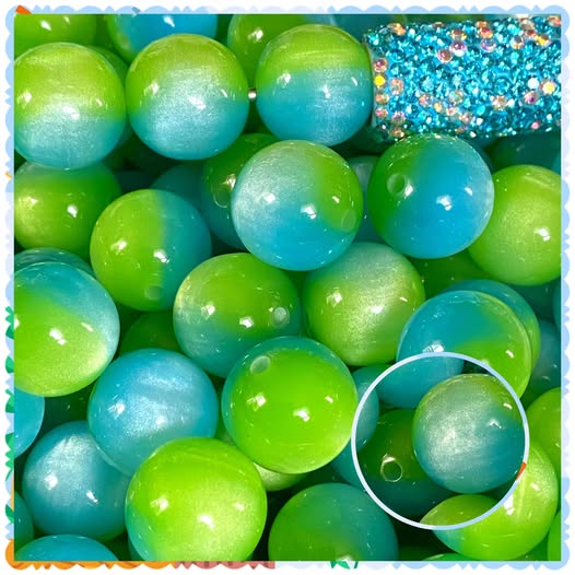 16mm resin mica tiger eye tropical waves bead