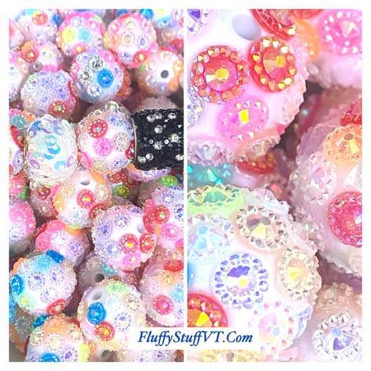 14mm rhinestone cut disc beads